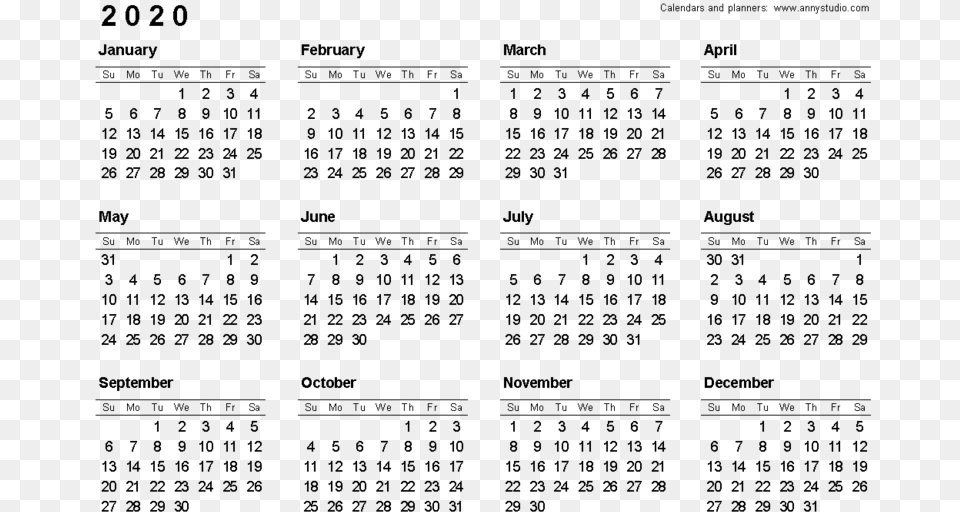All Months Calendar 2020 Transparent 2020 Calendar Transparent, Text, Architecture, Building Free Png