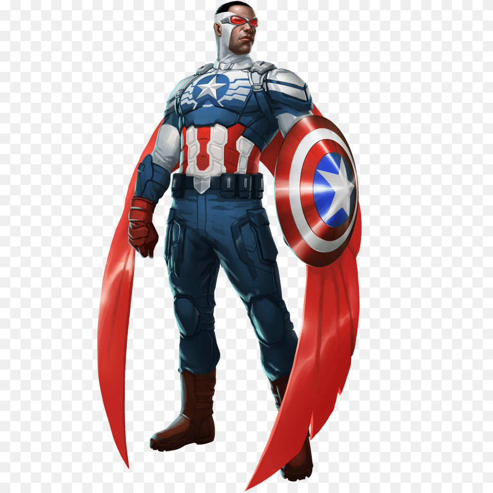All New Captain America Comes To Marvel Puzzle Quest Demiurge, Adult, Clothing, Costume, Person Free Png