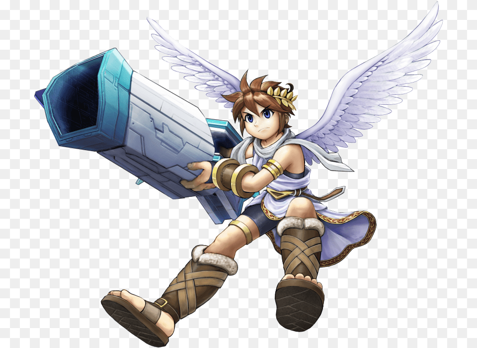 All Of The Art From Nintendo S Press Kit Kid Icarus Pit Transparent, Baby, Person, Book, Comics Png Image