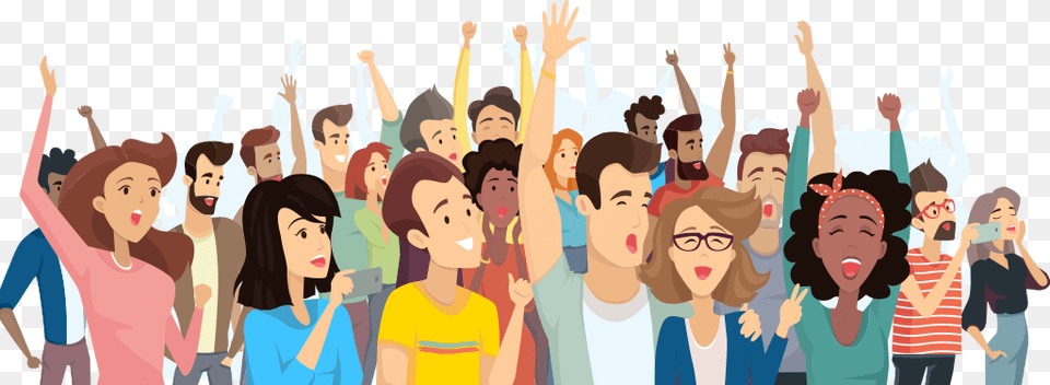 All Of Us Vector Crowd Of People, Person, Adult, Female, Woman Free Png Download