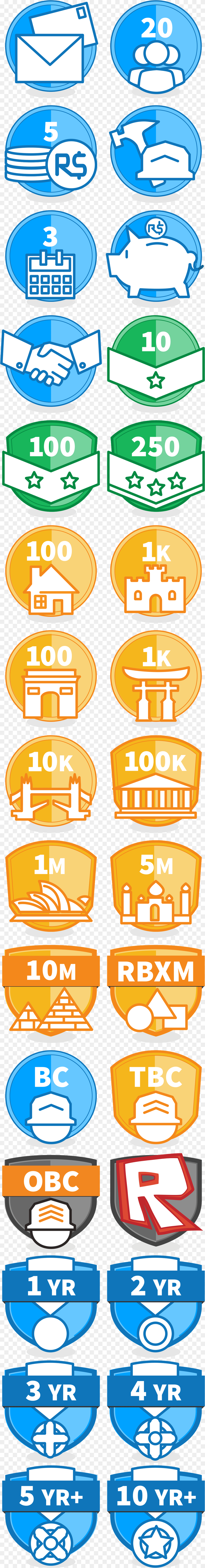 All Old Roblox Badges, Light, Logo, Text Free Png Download