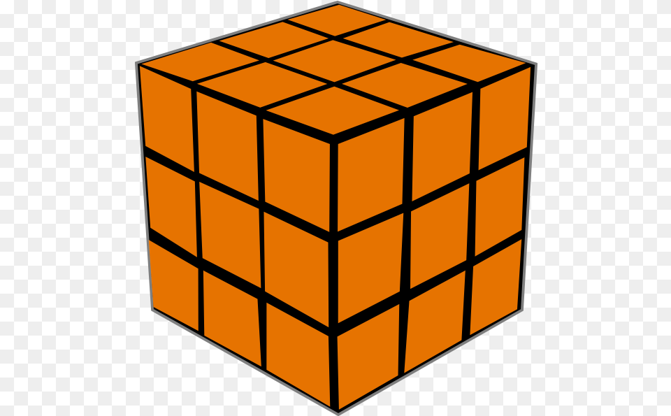 All Orange Rubix Cube With No Background Cube Clipart, Toy, Rubix Cube Png Image