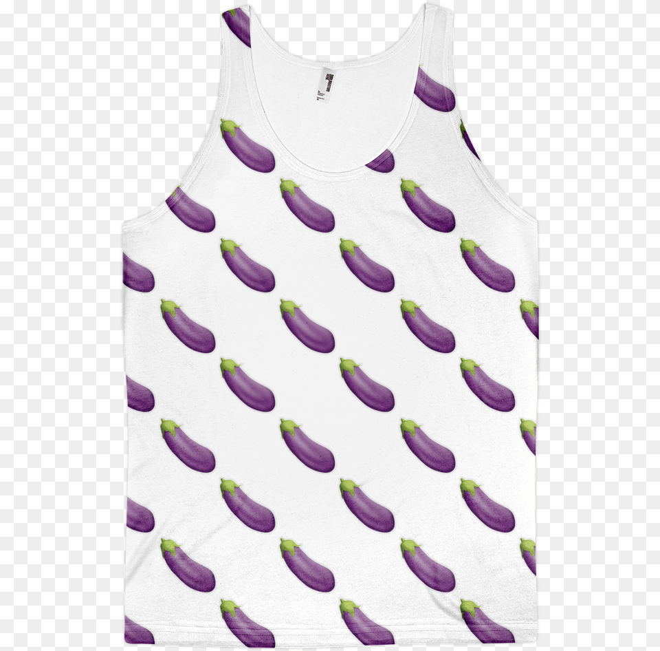 All Over Emoji Tank Top Eggplant Just Emoji Eggplant Active Tank, Clothing, Tank Top, Undershirt Png