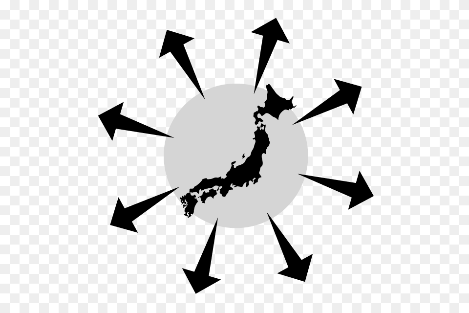 All Over Japan Simple Image Illustration Material, Stencil Png