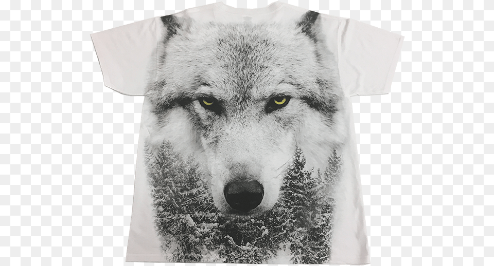 All Over Print Polyester T Shirt Fearless Motivation Lone Wolf Motivational Speech, Animal, White Dog, Pet, Mammal Png