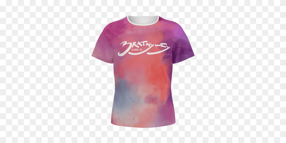 All Over Watercolor Girls39 Tee Bratayley T Shirt, Clothing, T-shirt, Dye Free Transparent Png