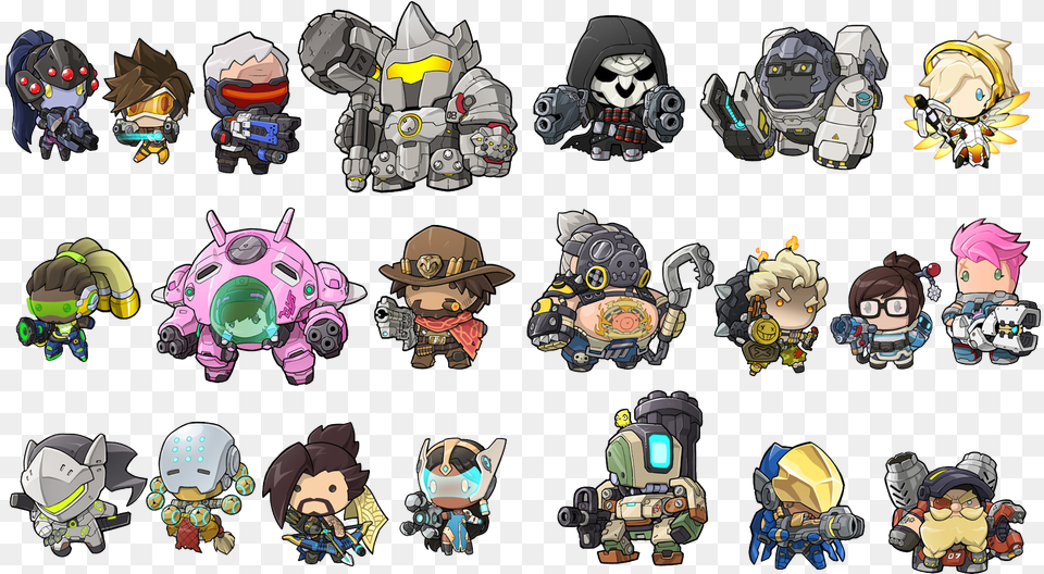 All Overwatch Characters Cartoon, Bag, Toy, Backpack, Person Free Png Download
