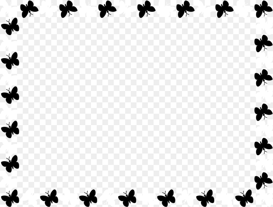All Photo Clipart Black And White Butterfly Border Design, Silhouette Png