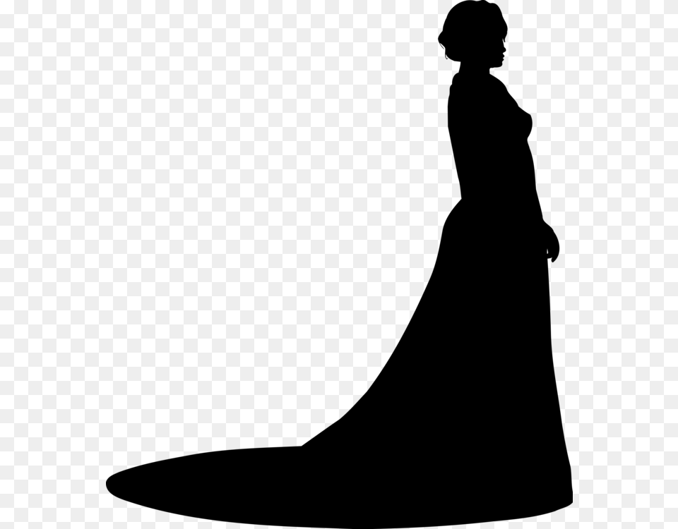 All Photo Clipart Woman In Ball Gown Silhouette, Gray Free Png Download