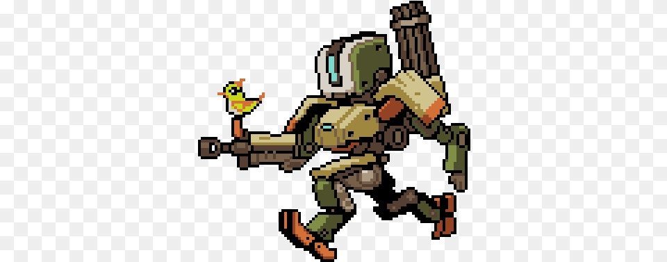 All Pixel Sprays Transparent Format Pixels D Overwatch Bastion Blizzcon Skin, Person, Robot Png Image