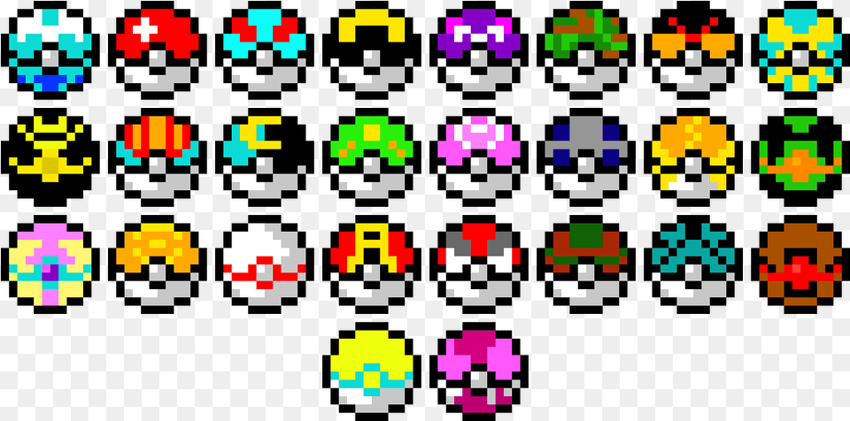 All Pokeballs Pixel Art All Pokeballs Pixel Art, Qr Code Free Transparent Png