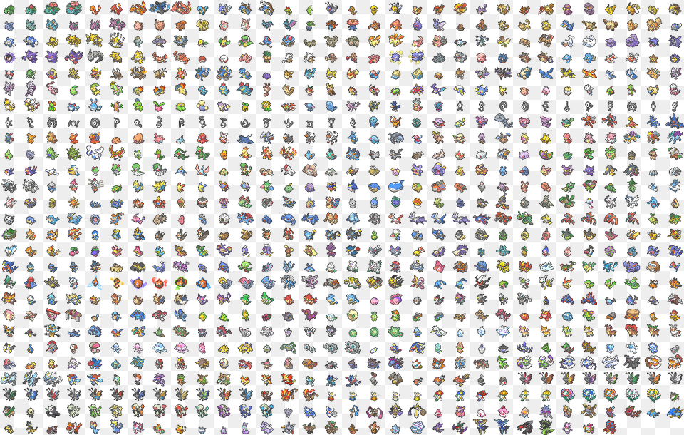 All Pokemon Box Sprites, Flag, Text Free Png Download