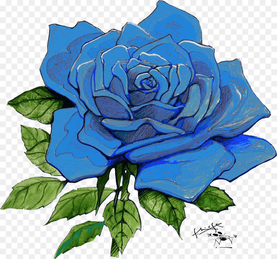 All Rights Reserved Blue Rose Music, Flower, Plant, Art Png Image