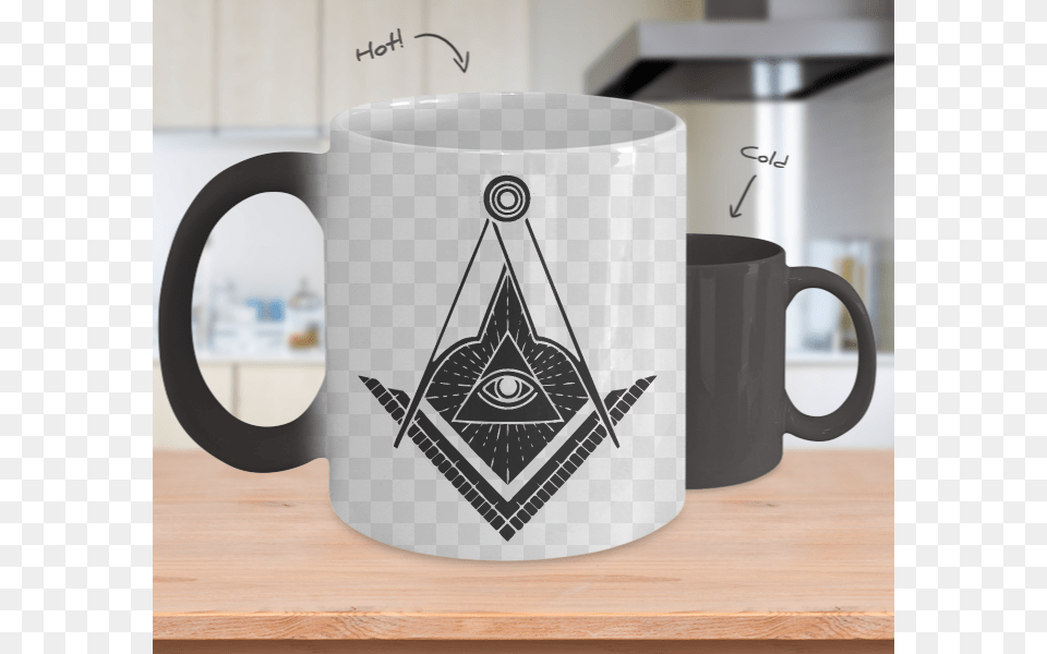 All Seeing Eye Masonic Mug Gets Hot My Wiener Comes Out, Cup, Beverage, Coffee, Coffee Cup Free Png Download