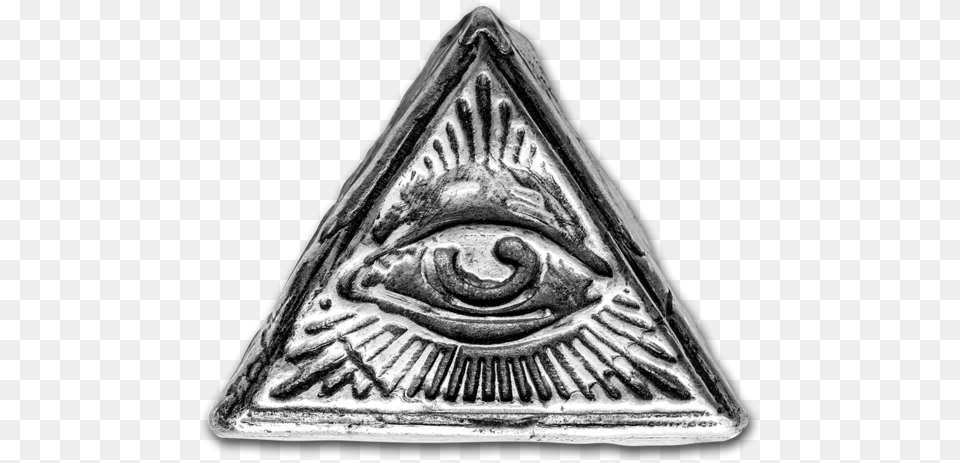 All Seeing Eye Pyramid 2 Oz Handpoured Silver Emblem, Triangle, Smoke Pipe Png