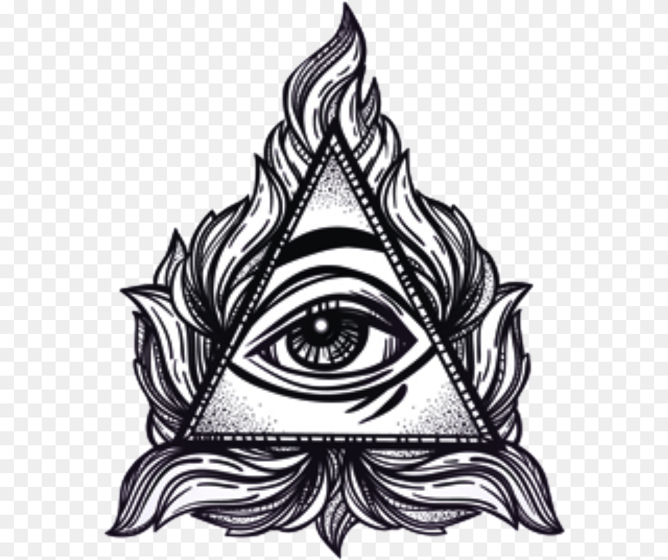 All Seeing Eye Tattoo Drawing Hd Download All Seeing Eye, Triangle, Art, Smoke Pipe Free Transparent Png