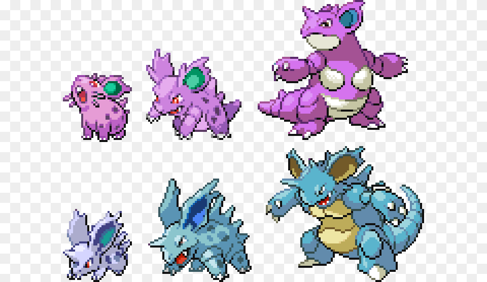 All Stages Of Nidoking, Purple, Baby, Person Free Transparent Png