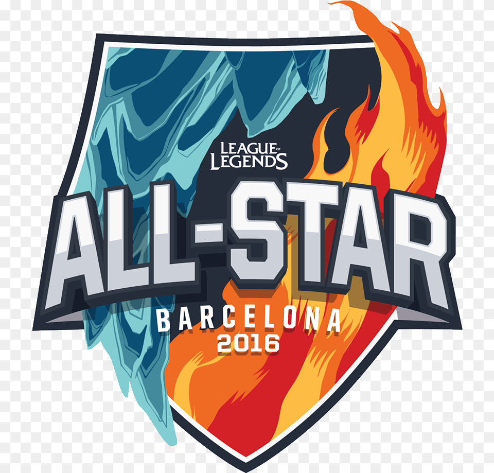 All Star Barcelona 2016 Logo For League Legends All Star, Fire, Flame Free Png