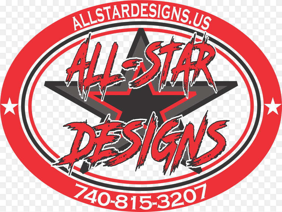 All Star Designs Screen Printing Custom Apparel Calligraphy, Emblem, Symbol, Text Png Image