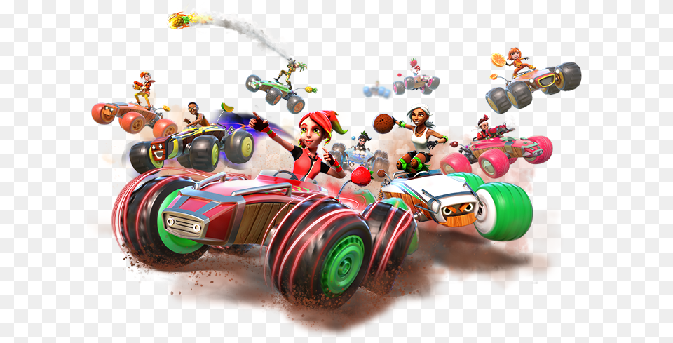 All Star Fruit Racing Characters, Baby, Person, Transportation, Vehicle Free Png