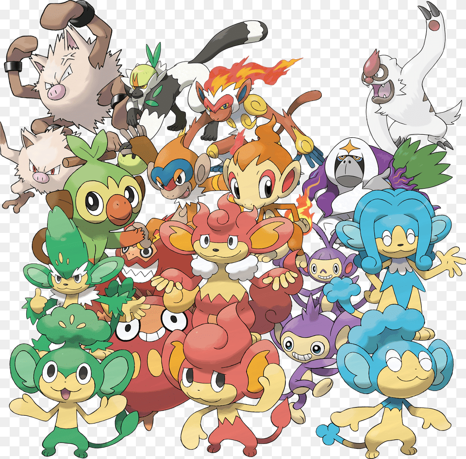 All The Monkey Pokemon Free Png