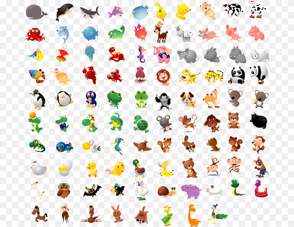 All The Pokemon Animals, Art, Collage, Face, Head Png Image