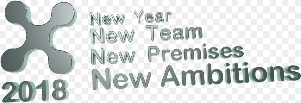 All The Team Wishes You A Happy New Year Full Of Ambitions Metal, Text Free Png Download