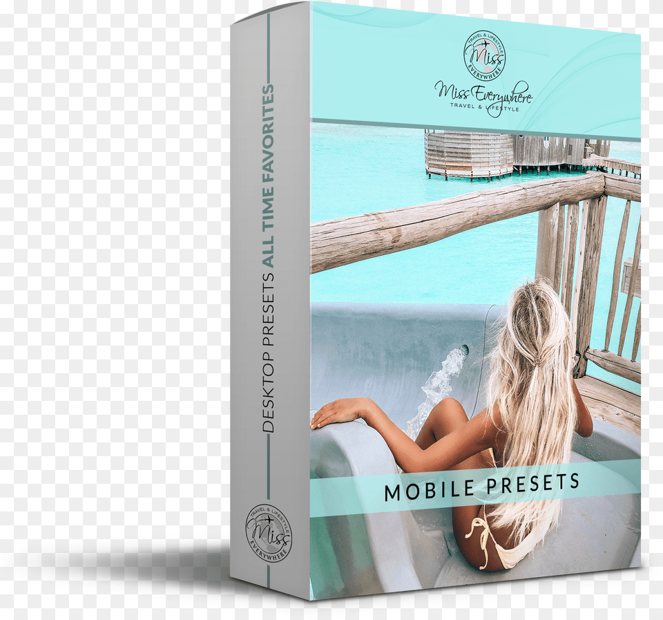 All Time Favorite Mobile Preset Pack Book Cover, Adult, Female, Person, Tub Free Transparent Png