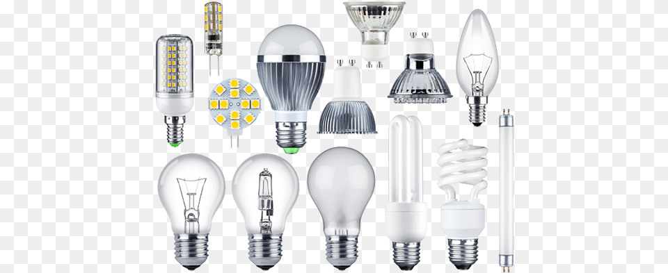 All Types Of Light Bulbs Including Incandescent Electric Led Light, Lightbulb Free Png