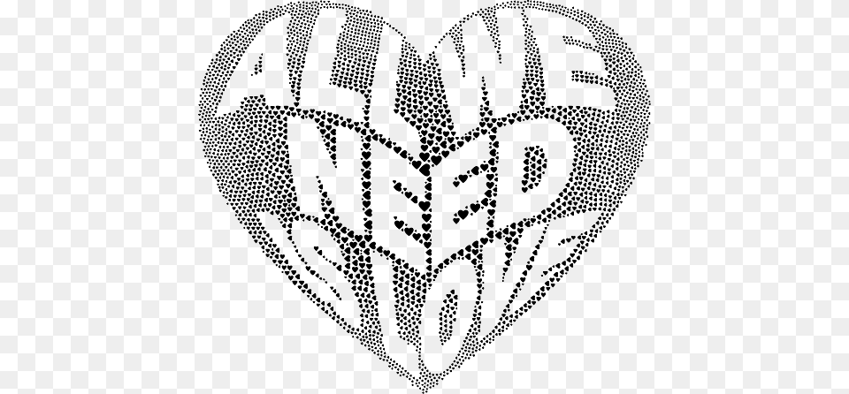 All We Need Is Love Heart, Art, Pattern Png