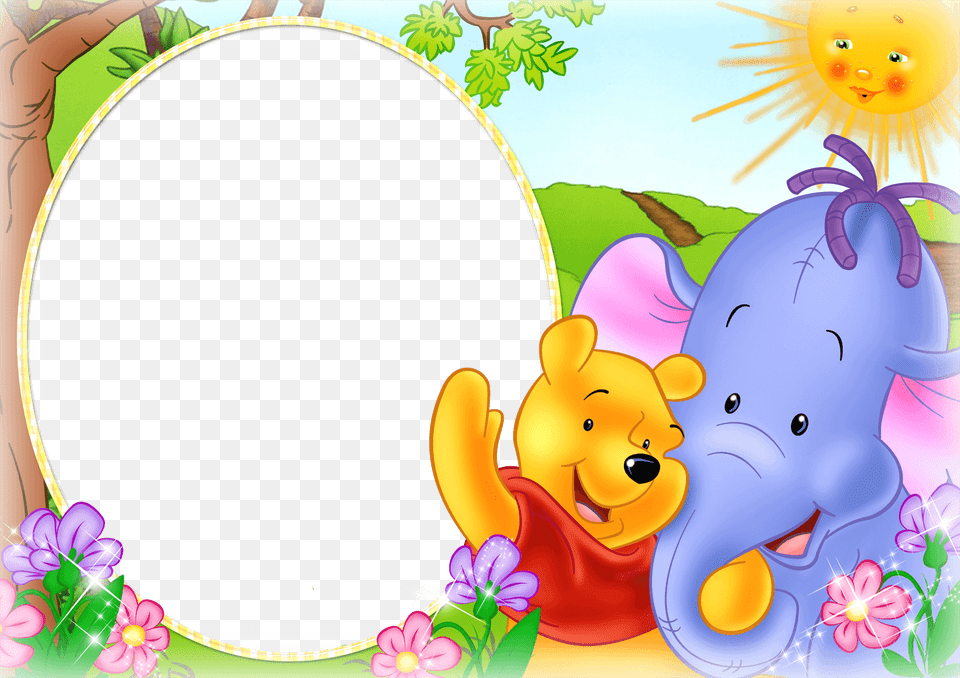 All Winnie The Pooh Birthday Frame, Art, Graphics, Cartoon, Face Png Image