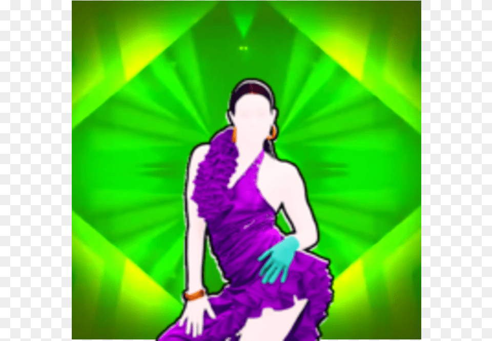 All You Gotta Do Is Just Dance Graphic Design, Adult, Solo Performance, Purple, Person Png Image
