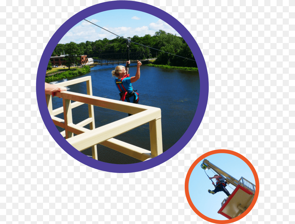 Allegan Michigan Downtown Zipline, Photography, Outdoors, Person, Girl Free Png Download