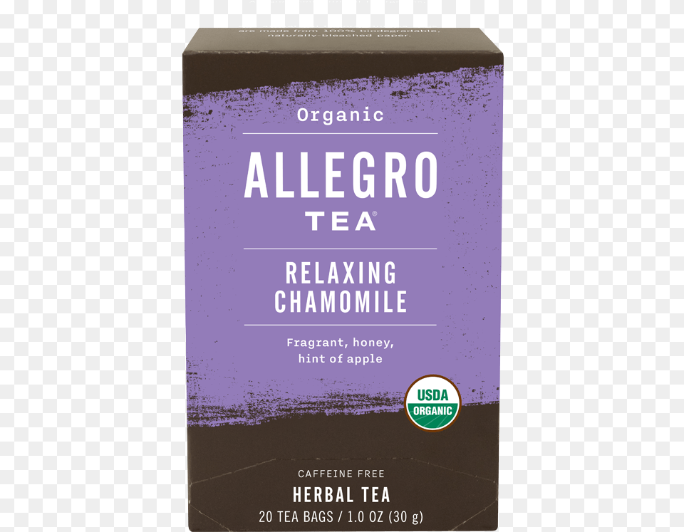 Allegrotea Carton Relaxingchamomile Usda Organic, Advertisement, Book, Poster, Publication Free Transparent Png