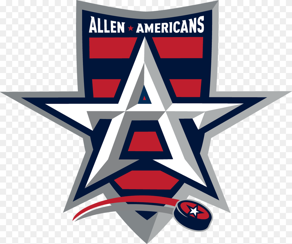 Allen Americans Logo, Emblem, Symbol, Star Symbol Free Png Download