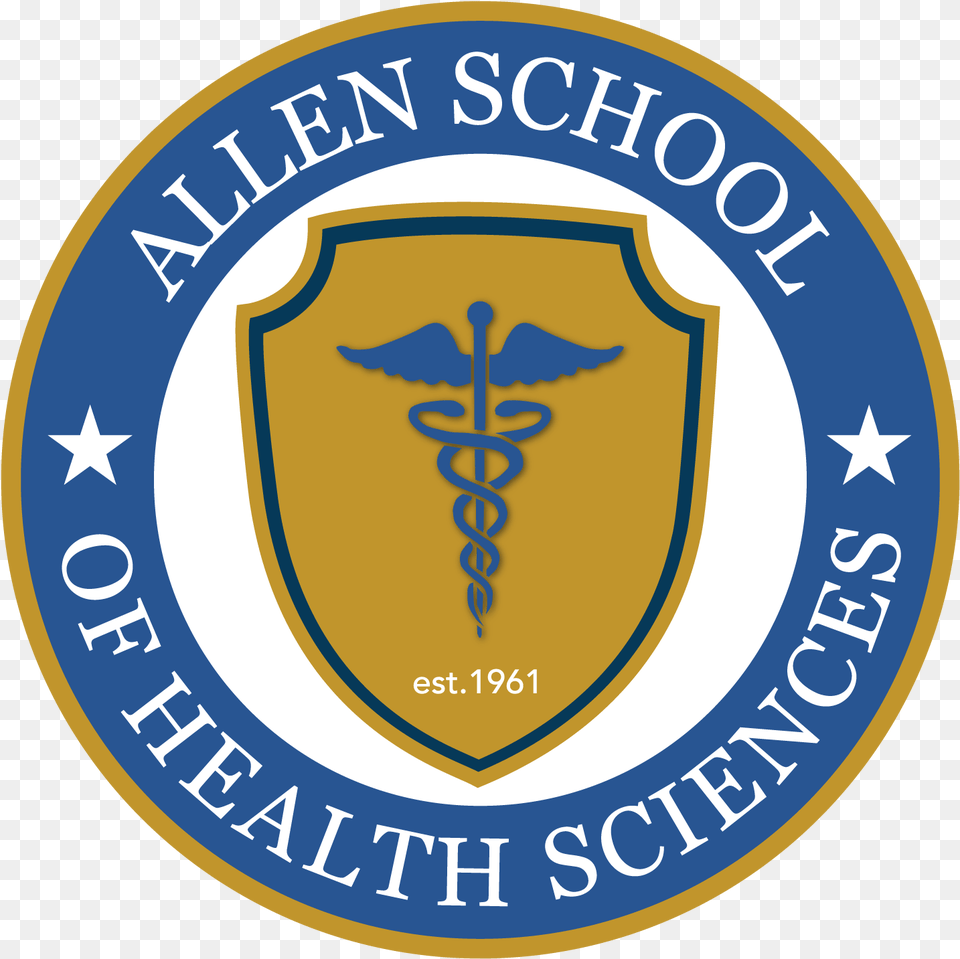 Allen Circle Logo Yellow Approved No Banner Allen School Of Health Sciences, Badge, Symbol, Emblem, Disk Png