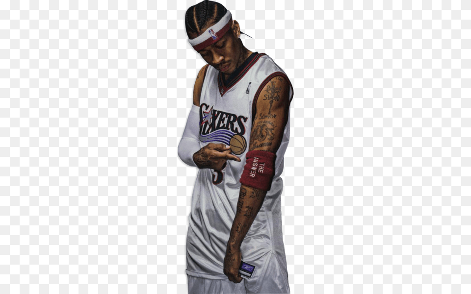 Allen Iverson Allen Iverson Iphone X, Person, Skin, Tattoo, Adult Png Image