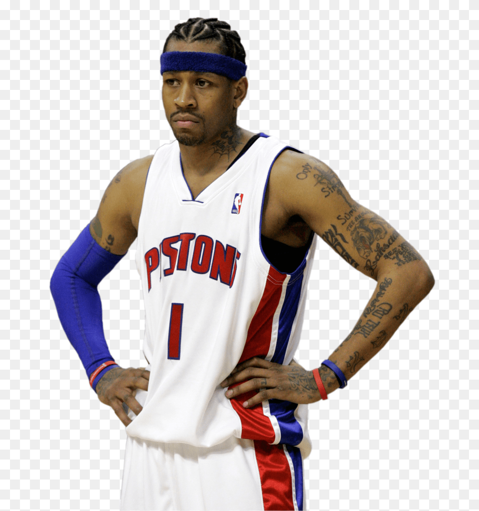 Allen Iverson Graphics And Comments, Tattoo, Skin, Person, People Png Image