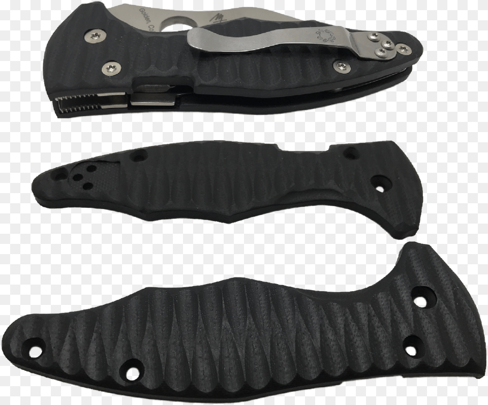 Allen Putman Black Grooved G10 Yojimbo 2 Blade Scales Yojimbo 2 Scales, Dagger, Knife, Weapon Free Png