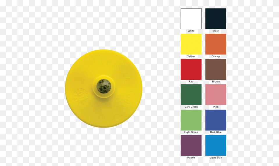 Allflex Eartag Lazatag Button Male Yellow Circle, Paint Container, Disk, Palette Free Transparent Png