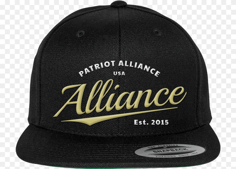 Alliance Script Flat Bill Snapback Hat Black, Baseball Cap, Cap, Clothing Free Transparent Png