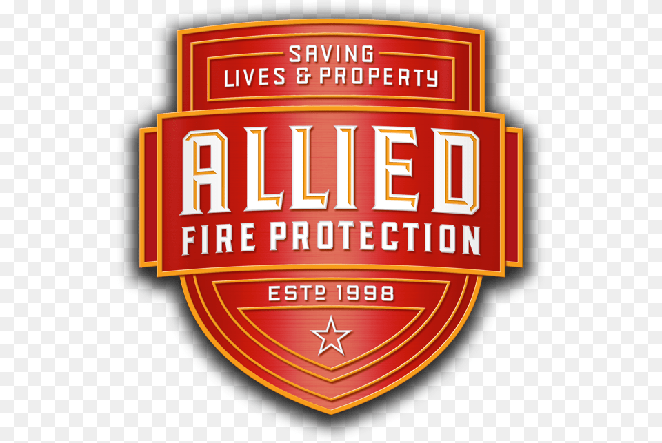 Allied Fire Protection Emblem, Symbol, Logo, Badge, Alcohol Free Transparent Png