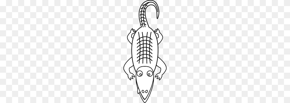 Alligator Stencil, Animal, Fish, Reptile Free Png