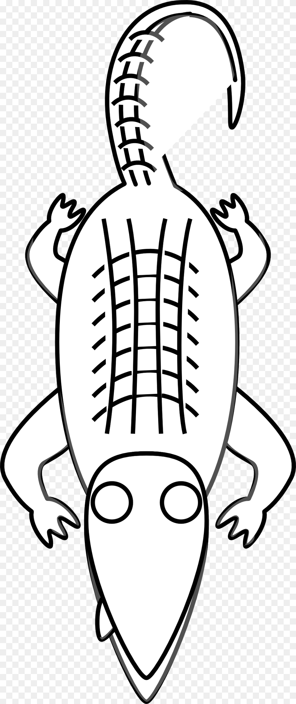 Alligator Black And White Alligator Clipart Black And, Stencil, Ammunition, Grenade, Weapon Free Transparent Png