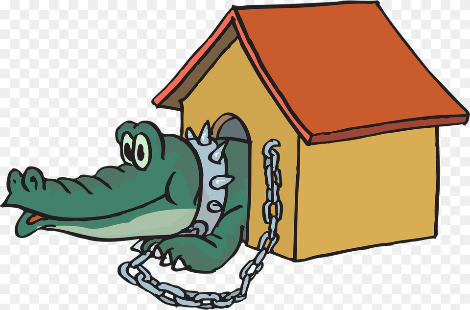 Alligator Clipart, Dog House, Person Free Png