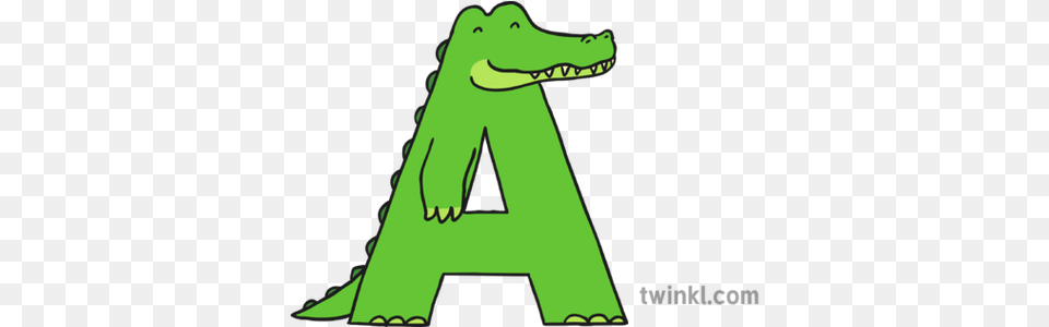 Alligator Illustration Twinkl Cartoon, Green, Animal, Crocodile, Reptile Free Transparent Png