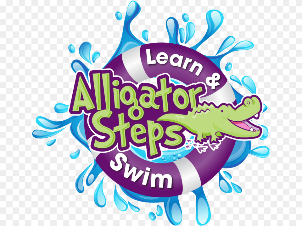 Alligator Steps Swim, Art, Graphics, Purple Free Png