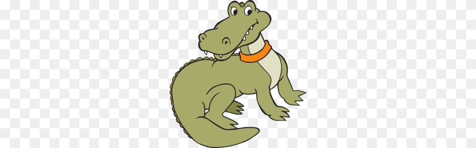 Alligator With A Collar Clip Art, Animal, Baby, Person Png
