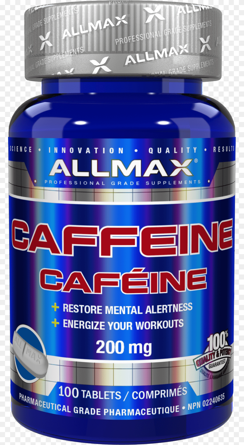 Allmax Caffeine, Can, Tin, Astragalus, Flower Png Image