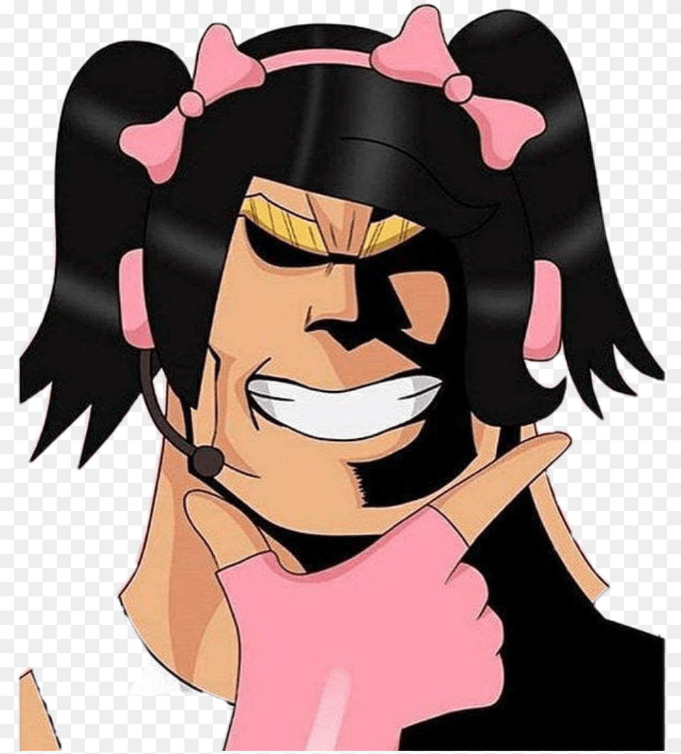 Allmight Anime Mha Bnha Sticker By Monn All Might Hit Or Miss, Person, Face, Head, Cartoon Free Transparent Png